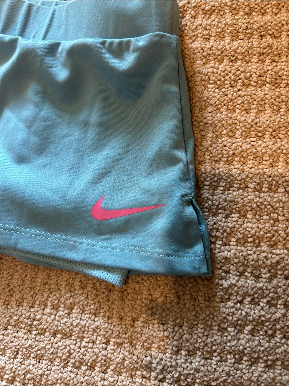 Baby Nike Dry Fit Skort Blue with Pink Swoosh - Picture 3 of 7
